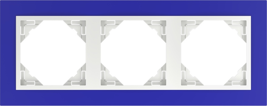 Рамка потрійна універсальна LOGUS синій металік крижаний (90930 TZG) купити