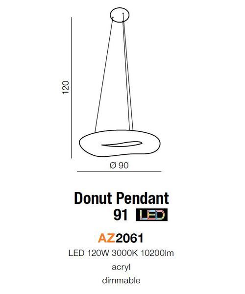 Подвесной светильник Azzardo AZ2061 Donut купити