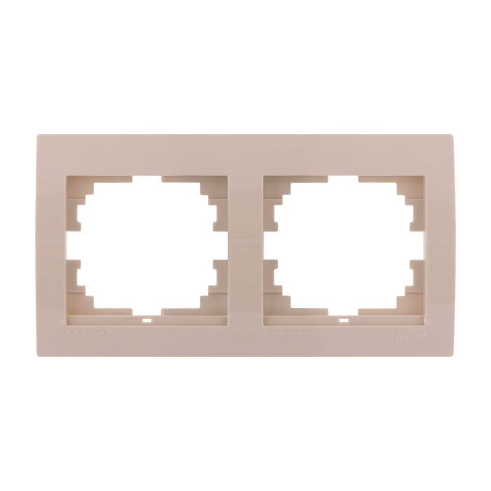 Рамка двойная Lezard Deriy, жемчужно-белый перламутр (702-3000-147) купить