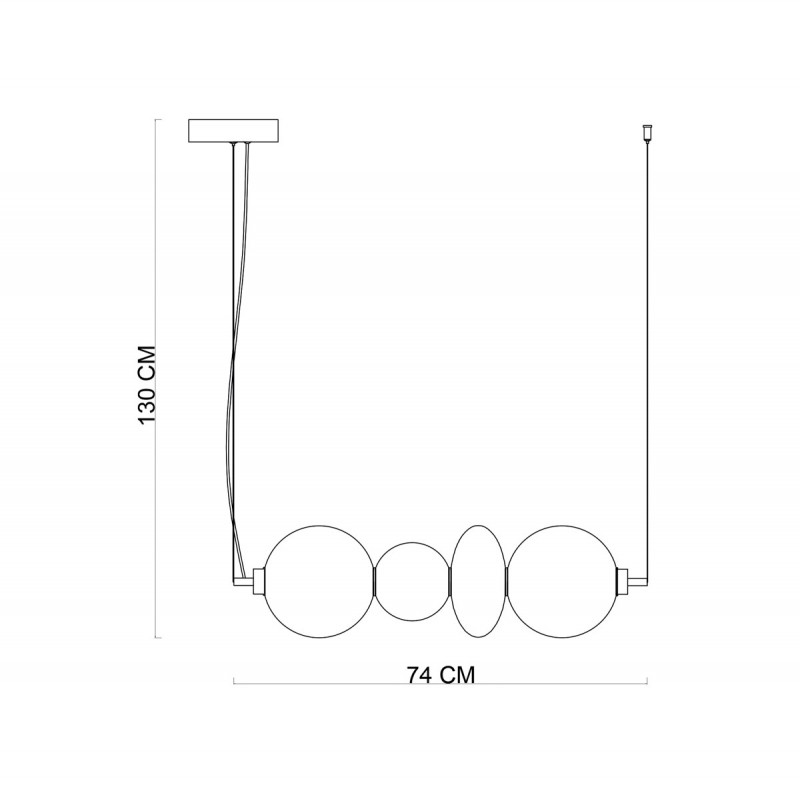 Люстра підвісна ITALUX PND-24352-36W-BK-SG Sonte купити