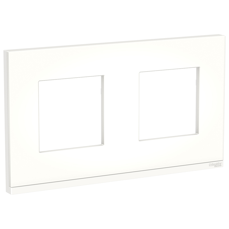 Рамка 2-постовая UNICA PURE NU600489, горизонтальная, матовое стекло/белый купить