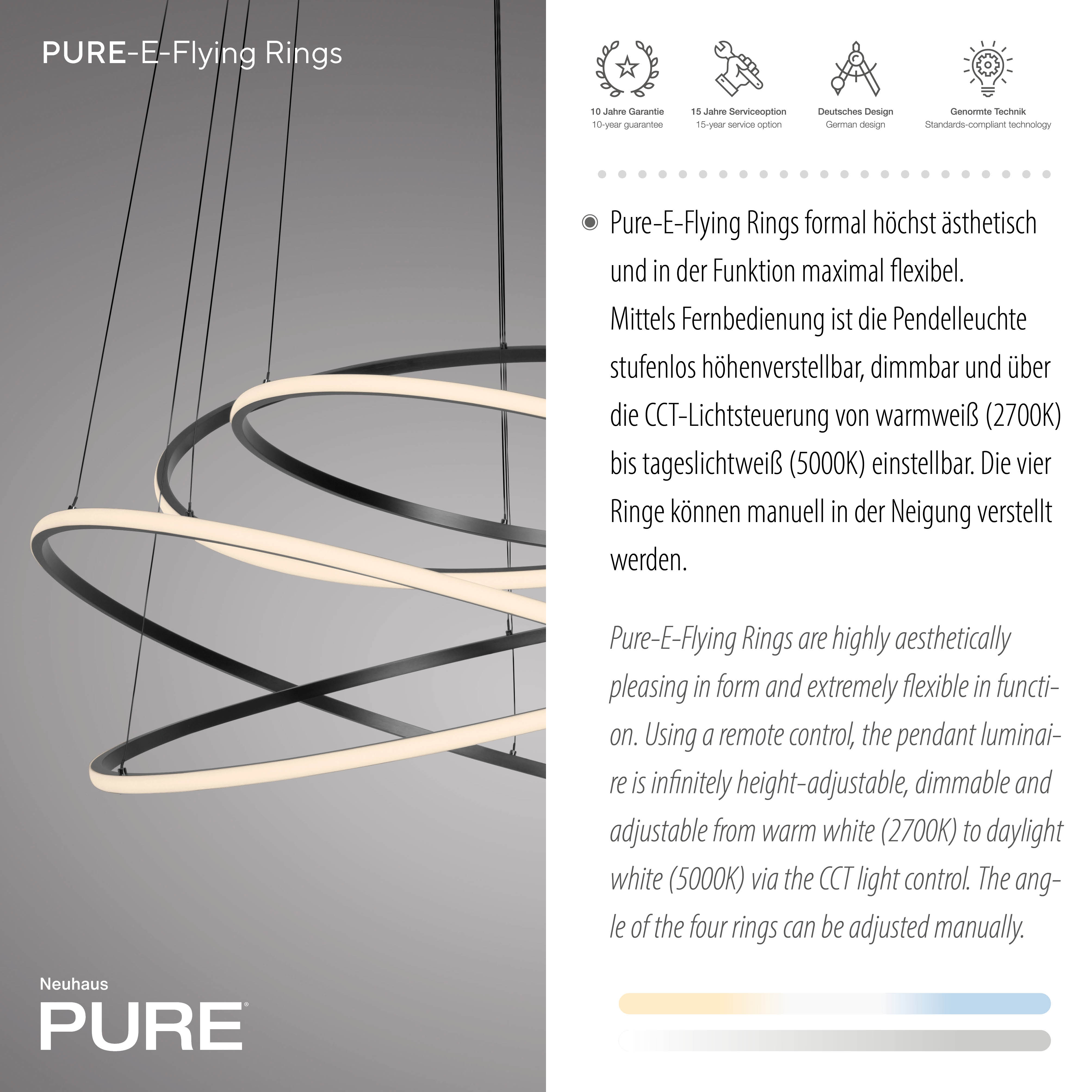 Підвісний світильник Zuma Line 2566-15 PURE E-FLYING RINGS купити