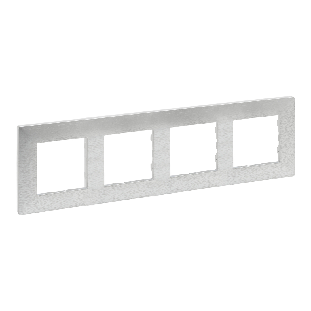 Рамка 4-місна Legrand 863894 NILOE STEP Фактурний алюміній купити