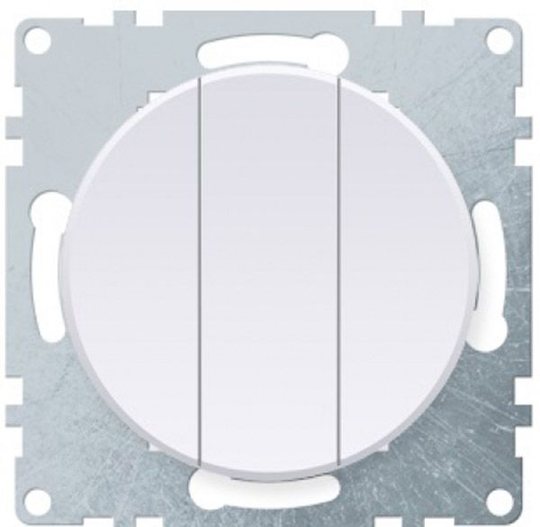 Вимикач потрійний OneKeyElectro, колір білий (OKE200401) купити