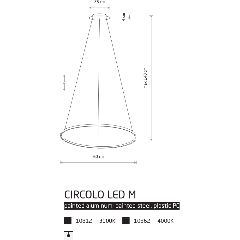 Підвісний світильник Nowodvorski 10812 CIRCOLO LED купити