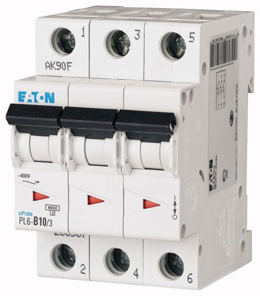 Автоматический выключатель Eaton PL6-C10/3 (286599) купить