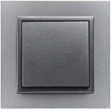 Рамка одинарная универсальная LOGUS алюминий металлик графит купити