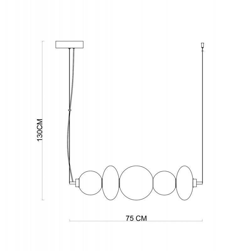 Люстра підвісна ITALUX PND-24352-40W-BK-SG Sonte купити