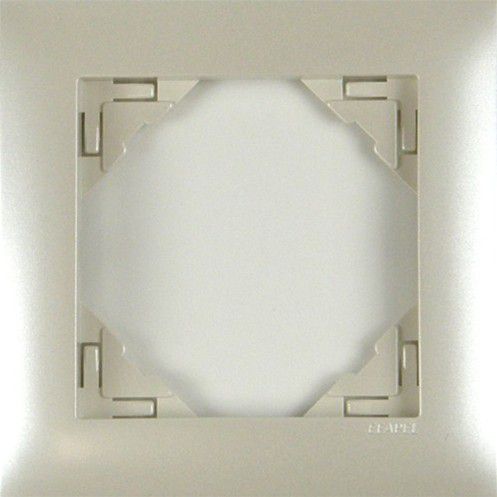 Рамка одинарная универсальная LOGUS металлик перламутровий купити