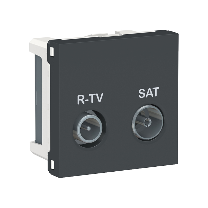 Розетка R-TV/SAT, одиночная, 2-мод., Unica New NU345454 антрацит купить
