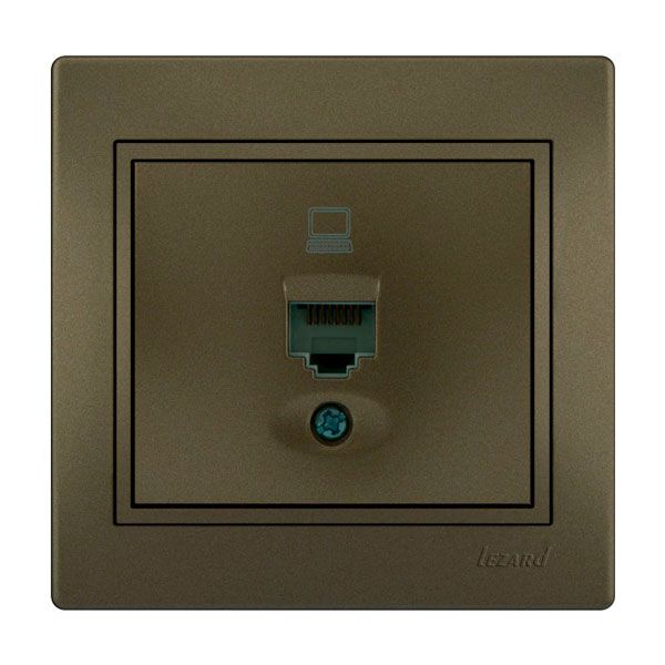 Розетка компьютерная Lezard Mira, светло-коричневый перламутр  (701-3131-139) купити