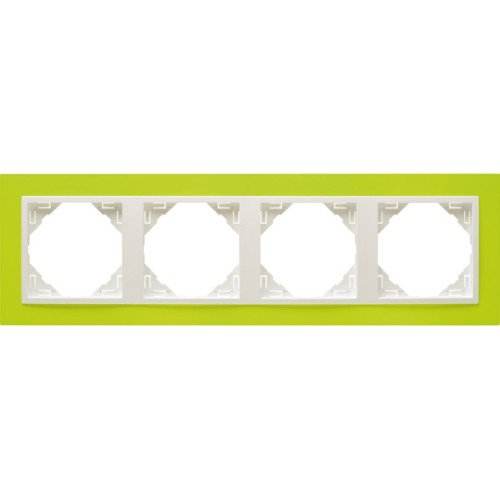 Рамка 4-місна універсальна LOGUS зелений металік льодяний 90940 TDG купити