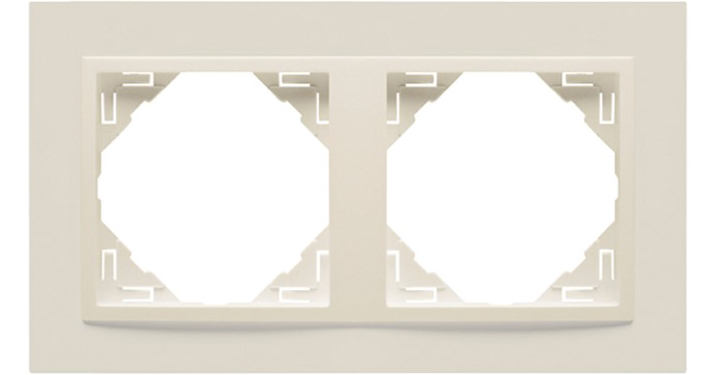 Рамка подвійна універсальна LOGUS слонова кістка (90920 TMM) купити