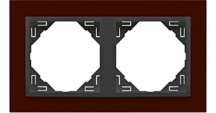 Рамка подвійная універсальна LOGUS бордо металік графіт (90920 TBS) купити