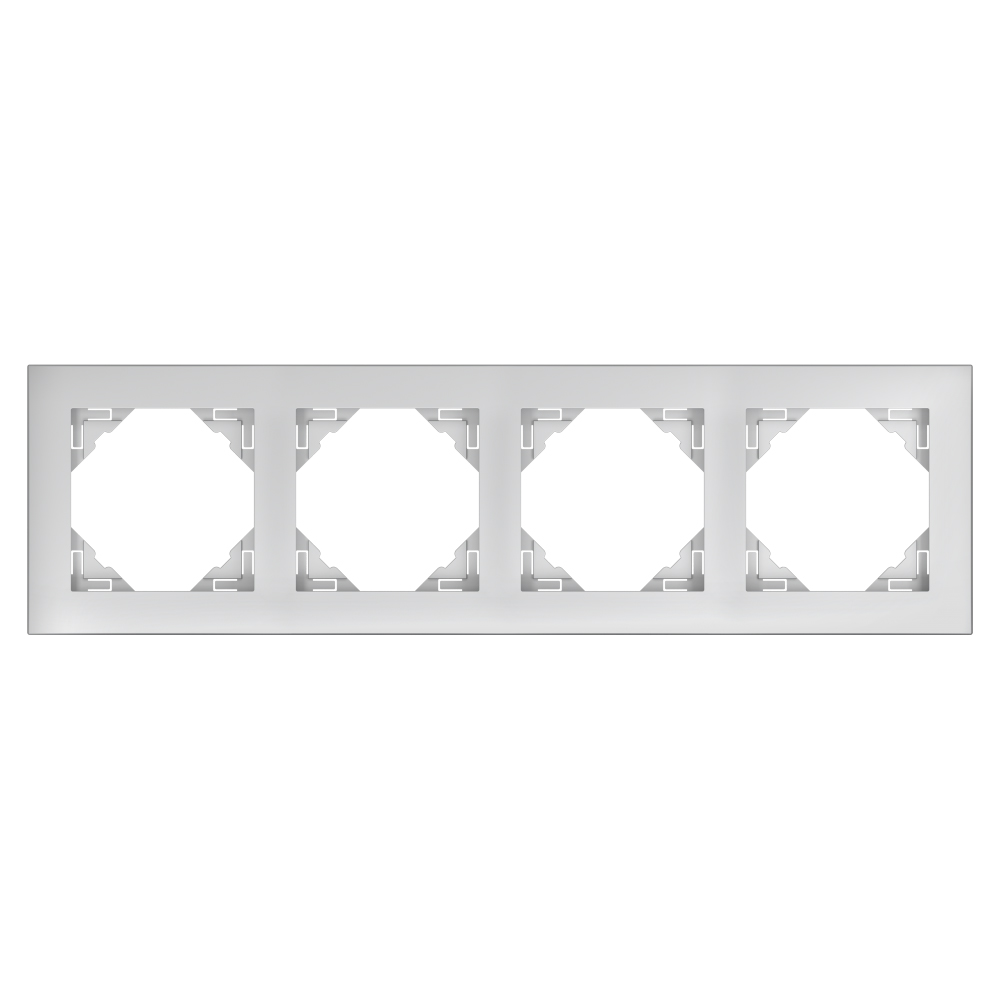 Рамка 4-місна універсальна LOGUS металік алюмінієвий (90940 TAL) купити