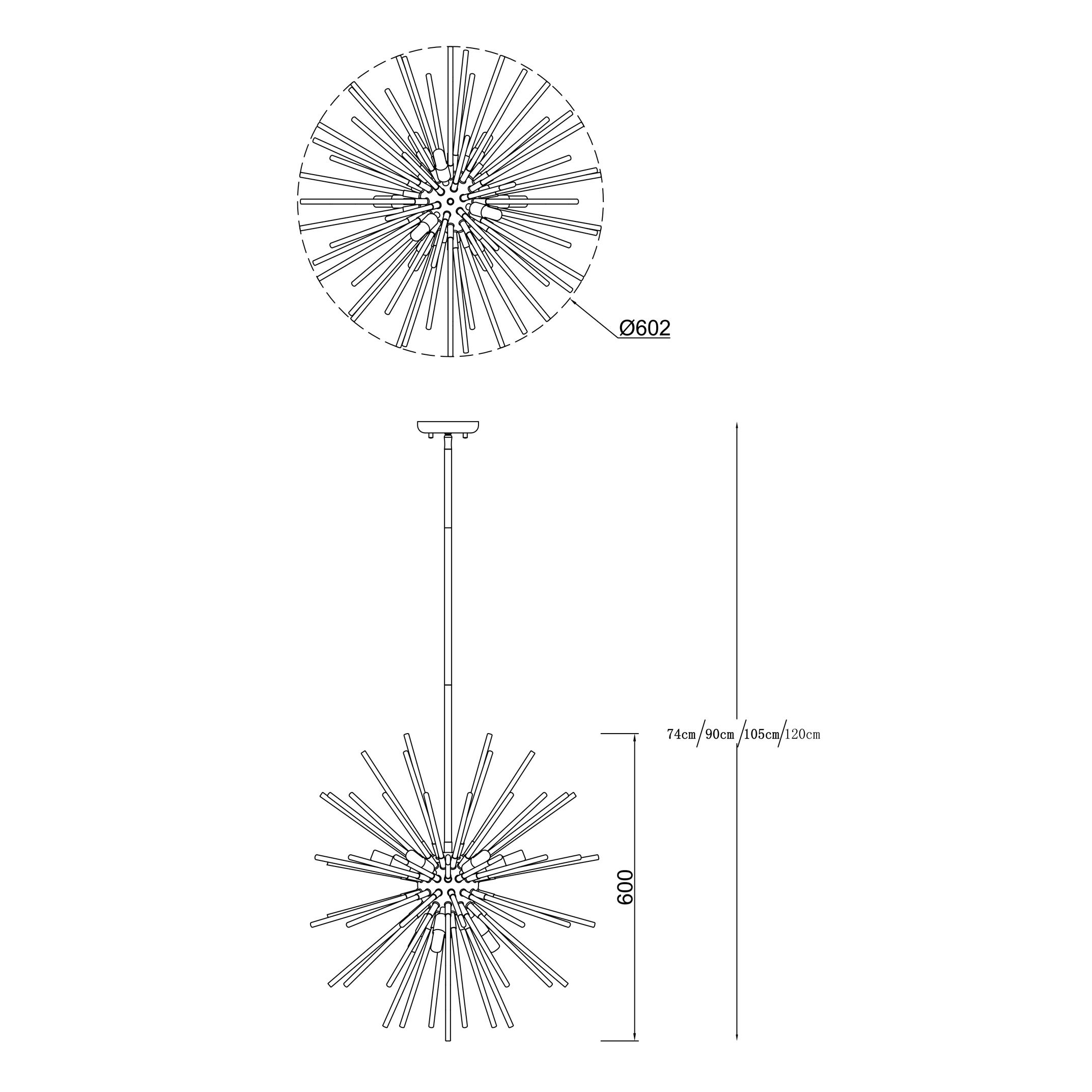 Подвесной светильник Zuma Line P0491-09F-F4AN URCHIN купити