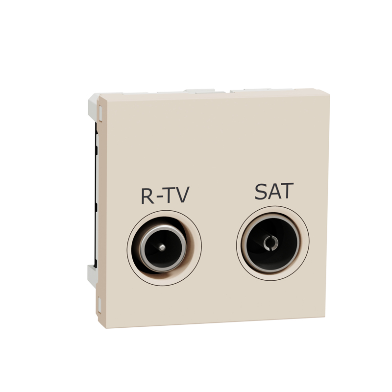 Розетка R-TV/ SAT, одиночная, Unica New NU345444 бежевый купить
