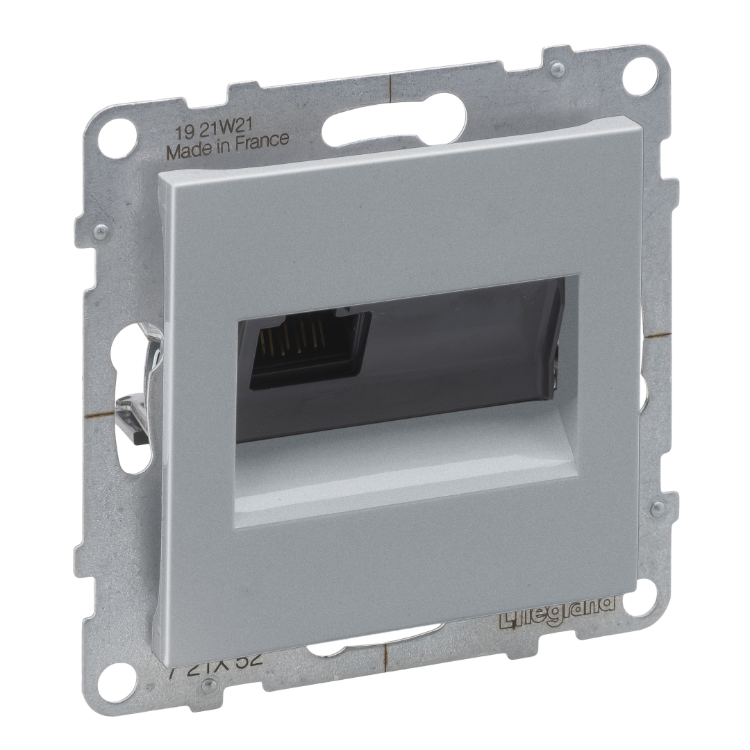 Розетка комп'ютерна 1-а RJ45 CAT6/UTP Legrand SUNO 721352 алюміній купити