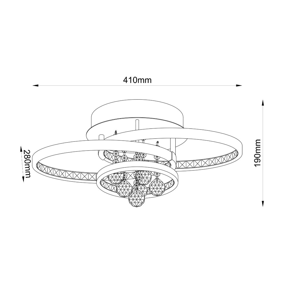 Люстра потолочная Zuma Line Casti 18143 купити