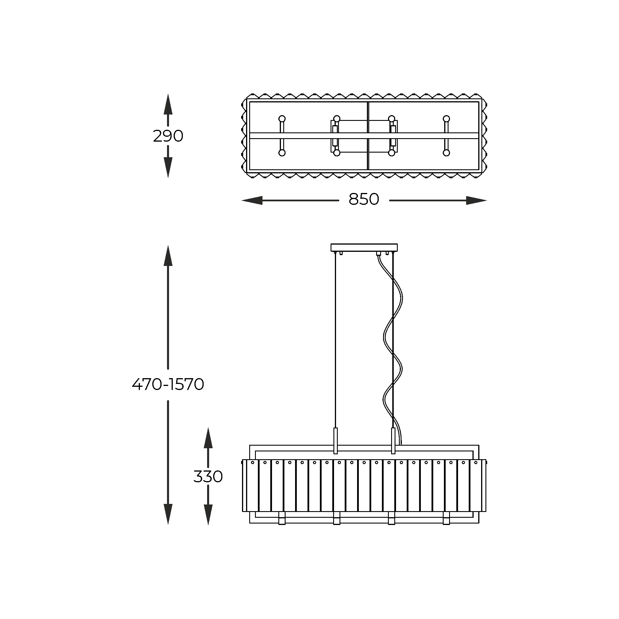 Підвісний світильник Zuma Line P0523-08A-U8AC PALACE купити