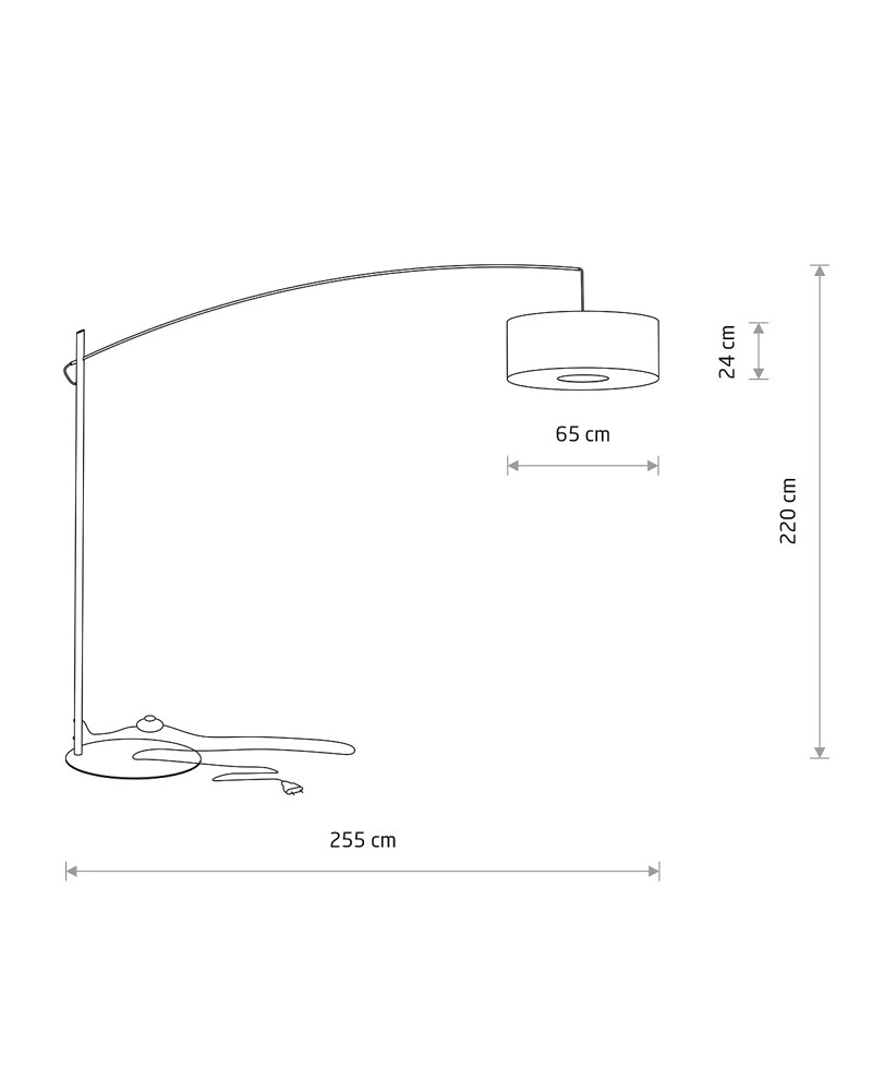 Торшер Nowodvorski 11685 Poise B E27 1x25W IP20 світло-сірий купити