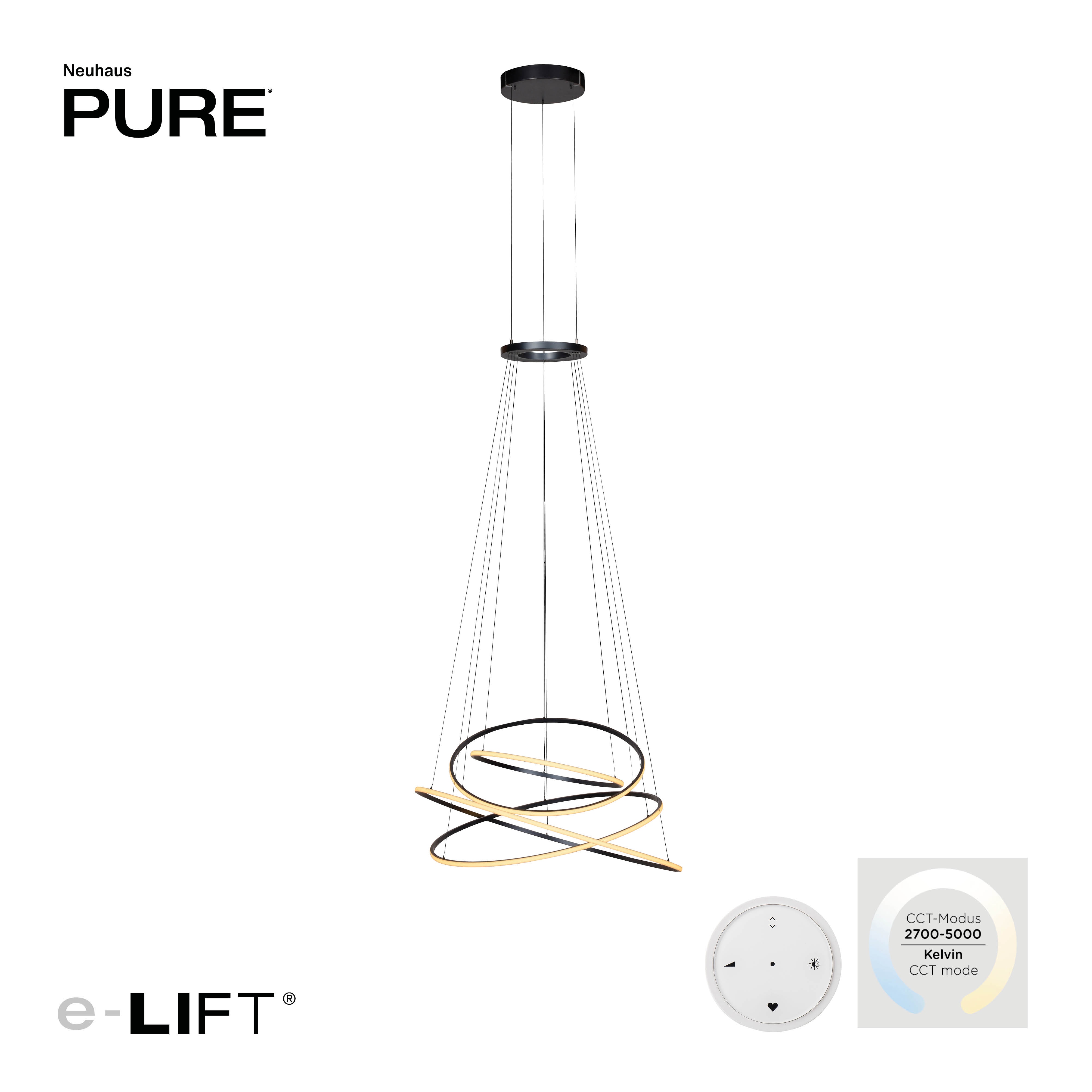 Підвісний світильник Zuma Line 2566-15 PURE E-FLYING RINGS купити