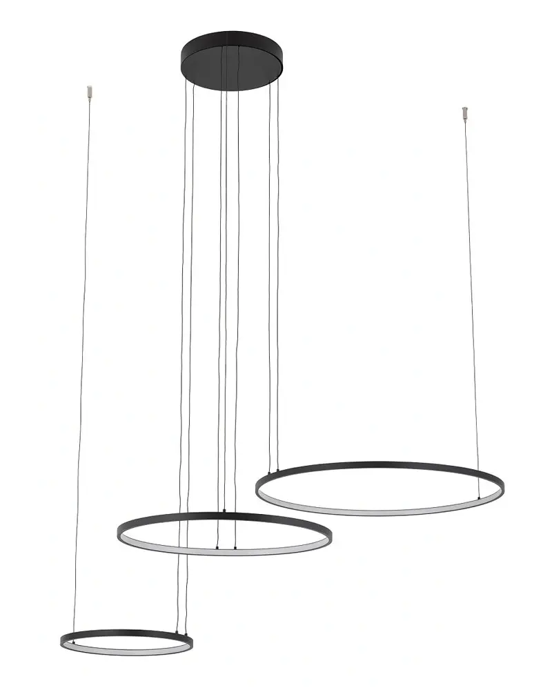 Люстра Nowodvorski Circolo Power 11648 LED 3x85W 3000K 3750Lm IP20 чорна купити