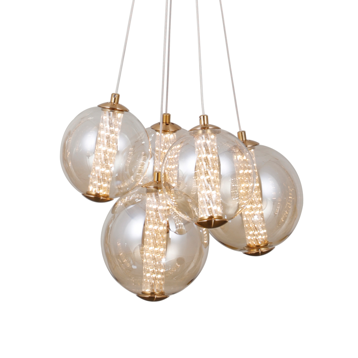 Люстра підвісна ITALUX PND-34359-5-HBR-AMB Butero купити