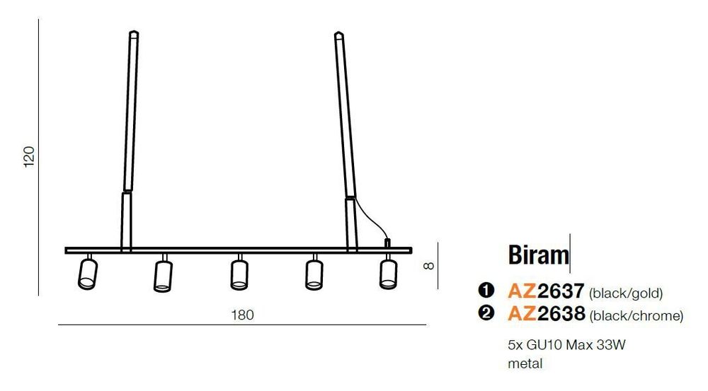 Подвесной светильник Azzardo AZ2638 Biram купити