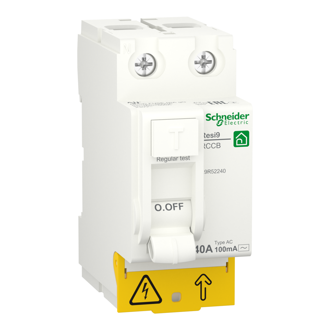 Пристрій захисного відключення 2P 40A 100mA тип АС Resi9 Schneider Electric R9R52240 купити