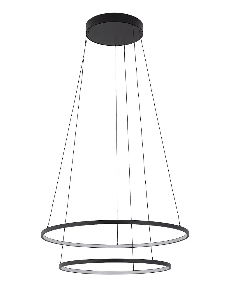 Люстра Nowodvorski Circolo Power 11647 LED 2x67W 3000K 3100Lm IP20 чорна купити