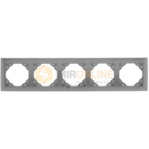 Рамка 5-кратная универсальная LOGUS металлик алюминиевый купити