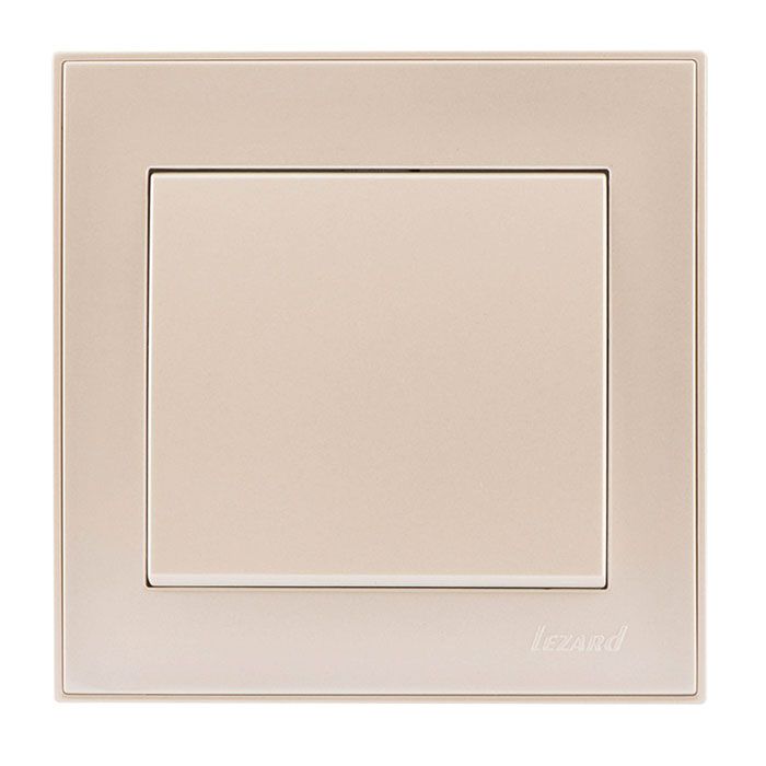 Выключатель 1-кл, жемчужно-белый перламутр Lezard RAIN (703-3088-100) купити