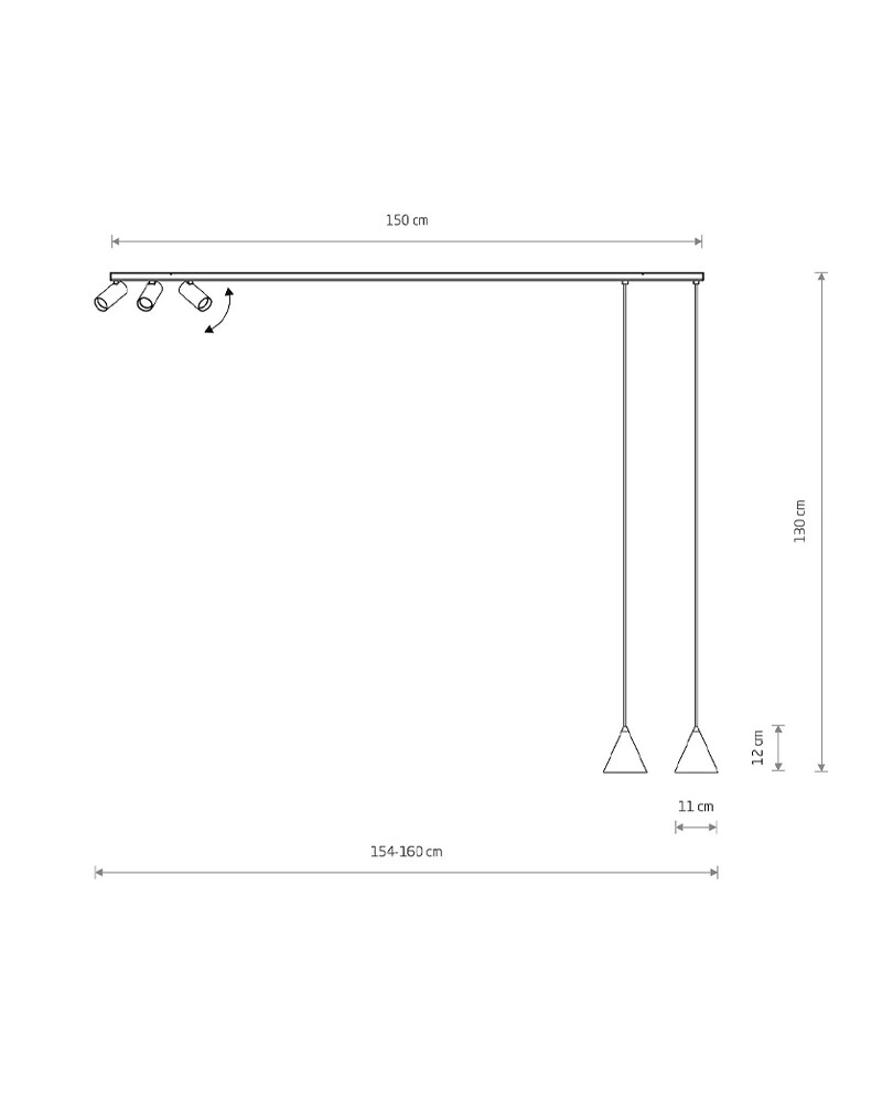 Підвісний світильник Nowodvorski 11451 Fourty V GU10 5x10W IP20 Сірий купити