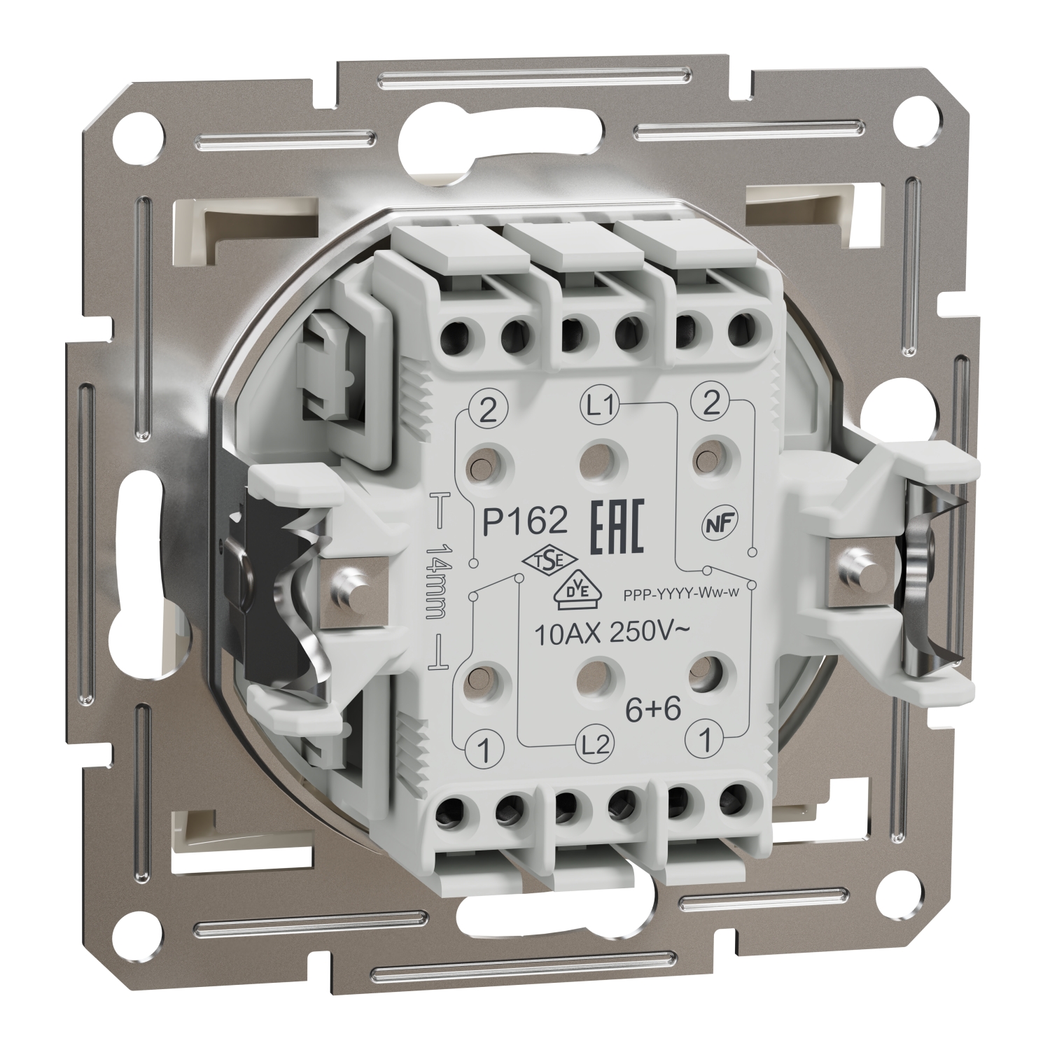 Перемикач 2-клавішний Asfora Schneider Electric EPH0670123 крем без рамки купити