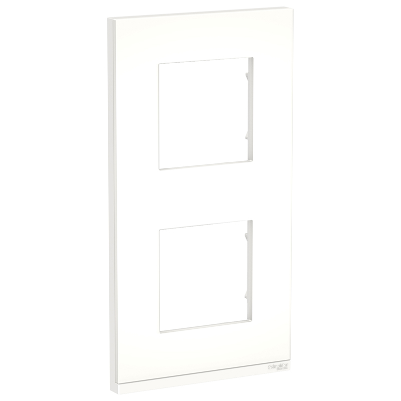 Рамка 2-постовая UNICA PURE NU6004V89, вертикальная, матовое стекло/белый купить