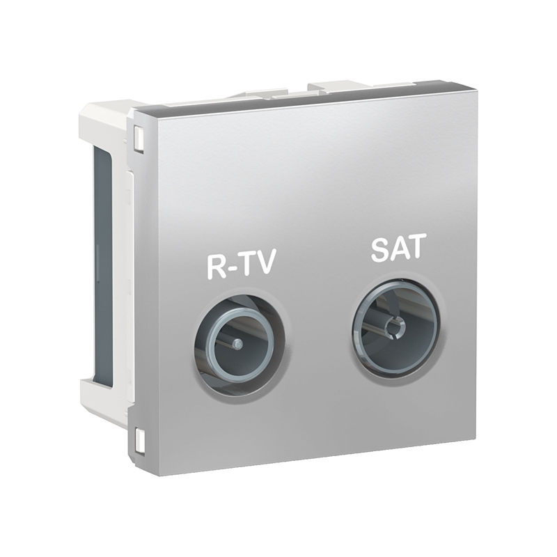 Розетка R-TV/SAT, одиночная, 2-мод., Unica New NU345430 алюминий купить