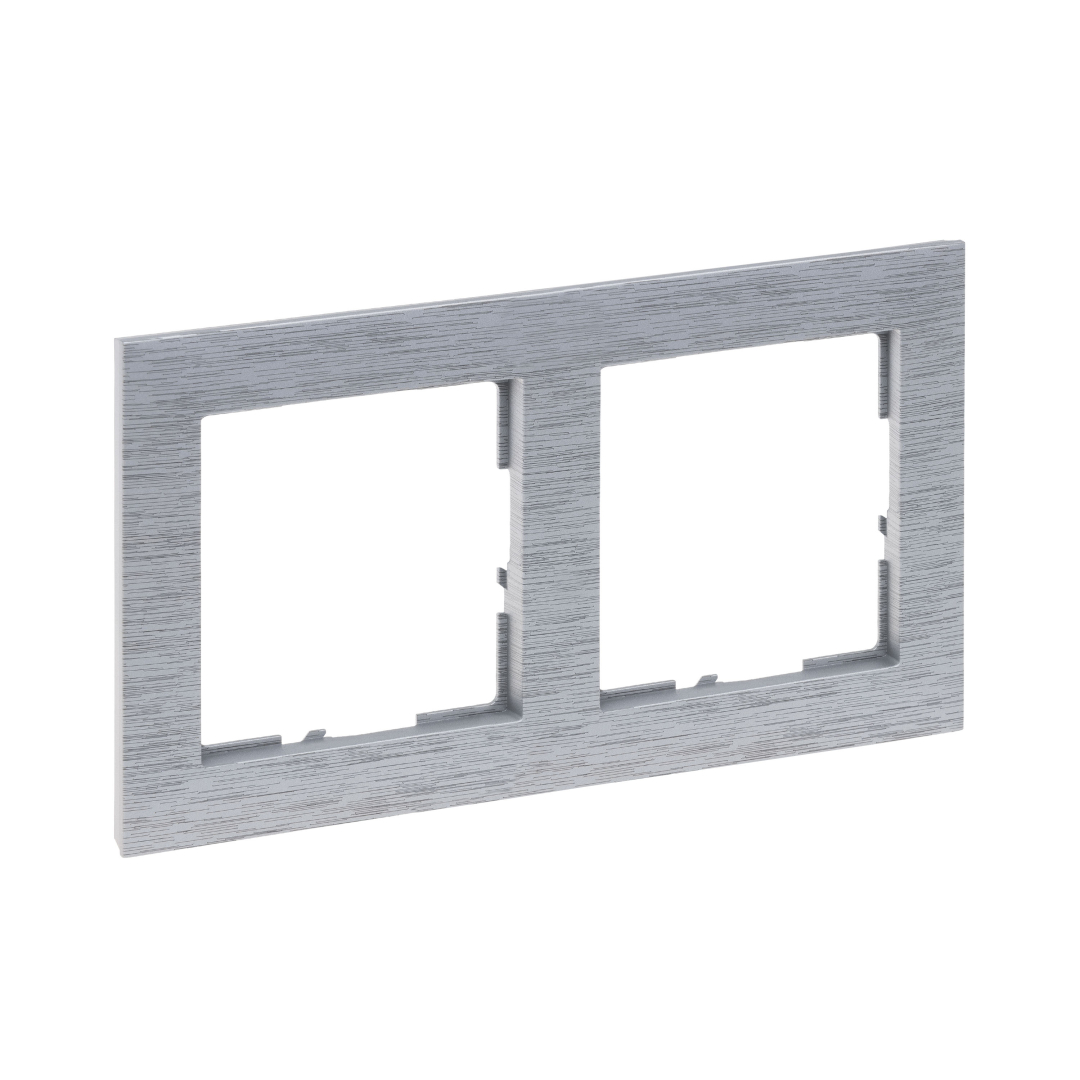 Рамка 2-а Legrand SUNO 721562 фактурний алюміній купити