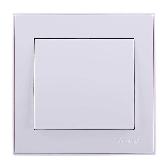 Выключатель 1-кл, белый Lezard RAIN (703-0288-100) купити