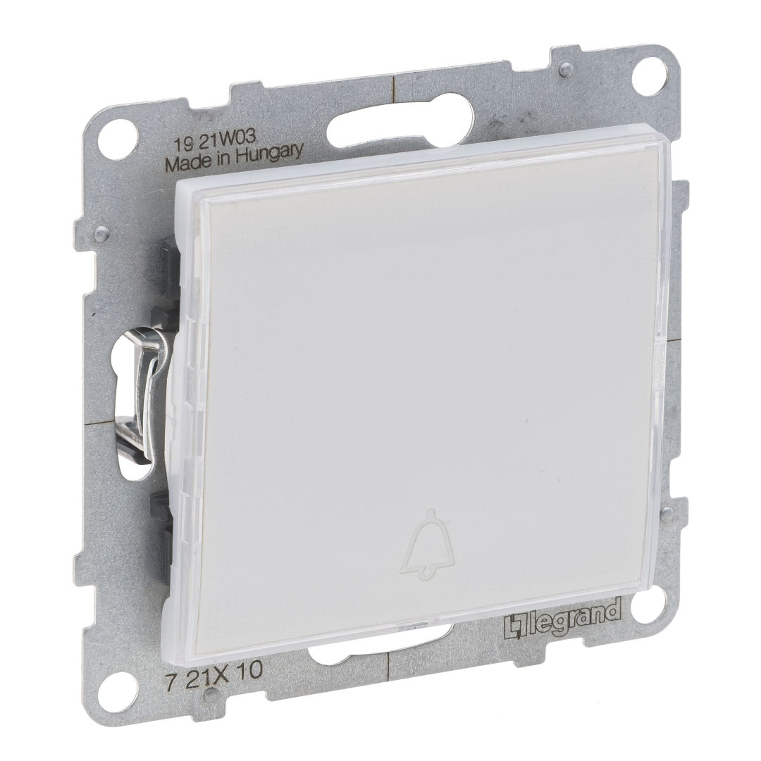 Кнопка 1-кл з тримачем етикети 6A/250V Legrand SUNO 721110 білий купити