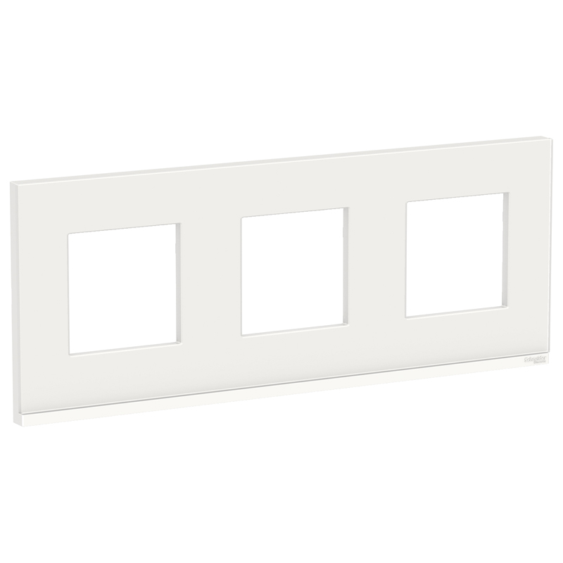 Рамка 3-постовая UNICA PURE NU600685, горизонтальная, белое стекло/белый купить