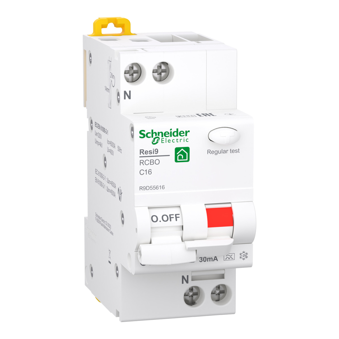 Диференціальний автомат 1P+N  Resi9 Schneider Electric, крива С, 16А/0,03/A (R9D55616) купити