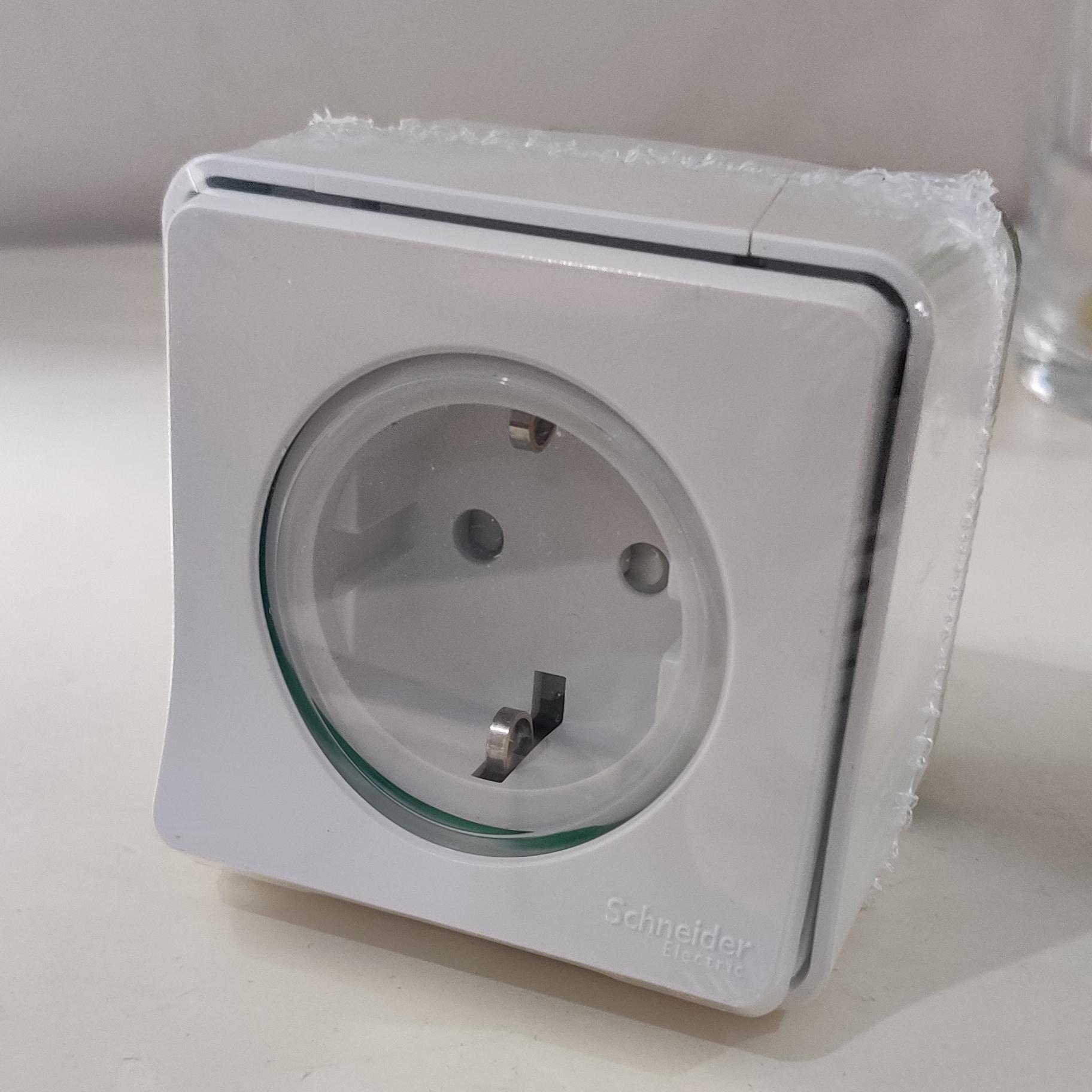 Розетка з з/к та шторками IP55, білий, зовнішній монтаж Mureva Styl Schneider Electric MUR39034 купити