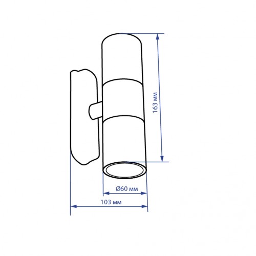 Архитектурный светильник Feron DH0704 2хGU10 черный (11882) купити