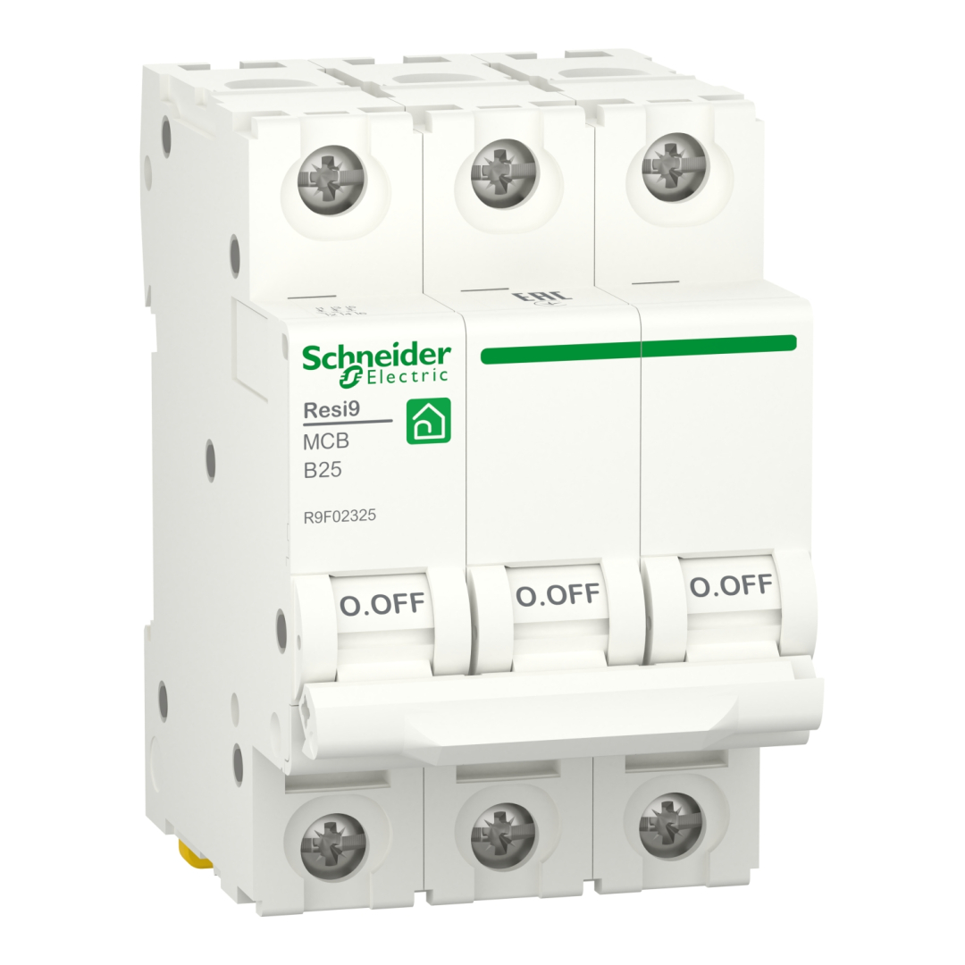 Автоматичний вимикач 3P, 25 A, B, 6kA Schneider Electric Resi9 (R9F02325) купити