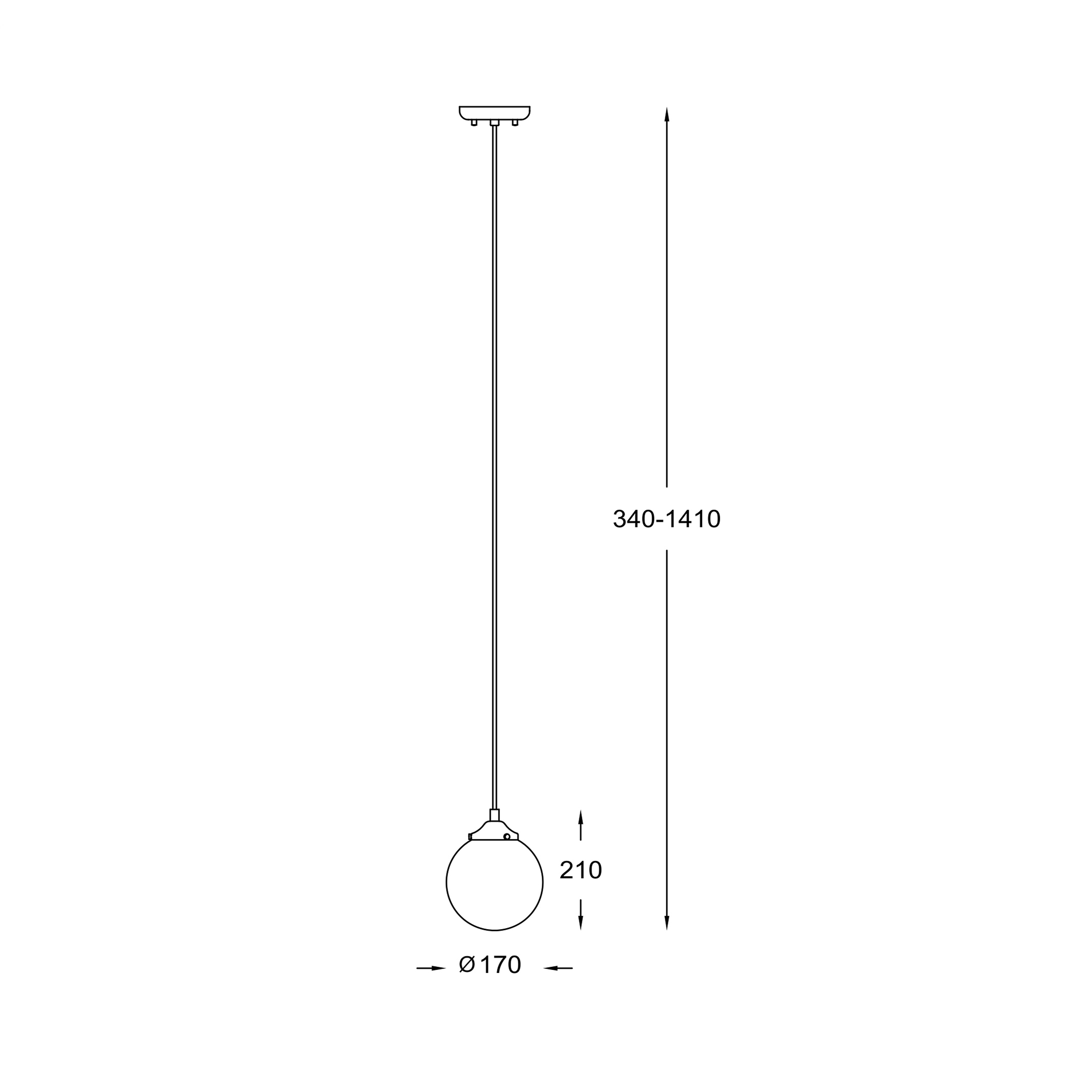 Подвесной светильник Zuma Line P0454-01D-F7AC RIANO купити