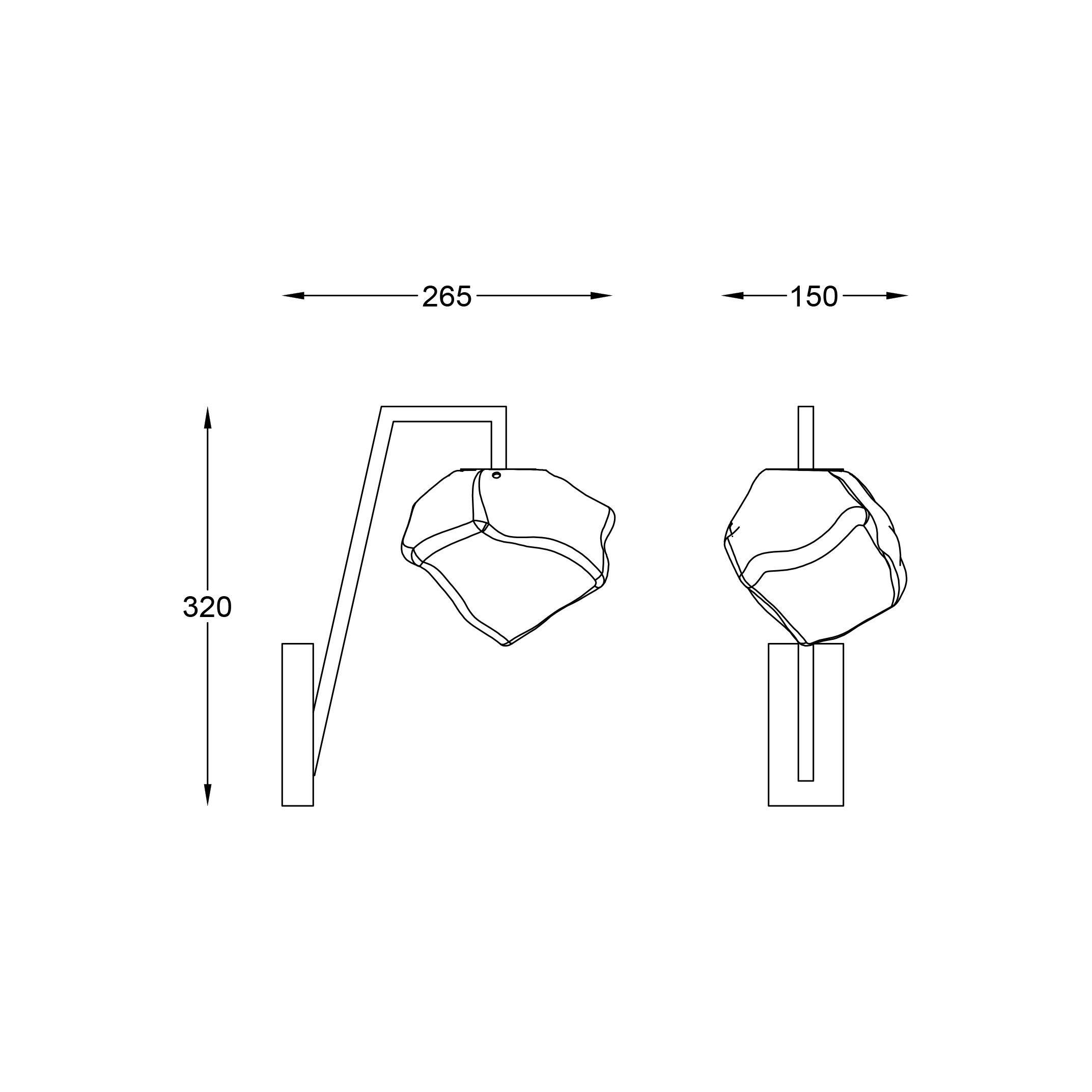 Бра Zuma Line W0488-01E-F4AC ROCK купити