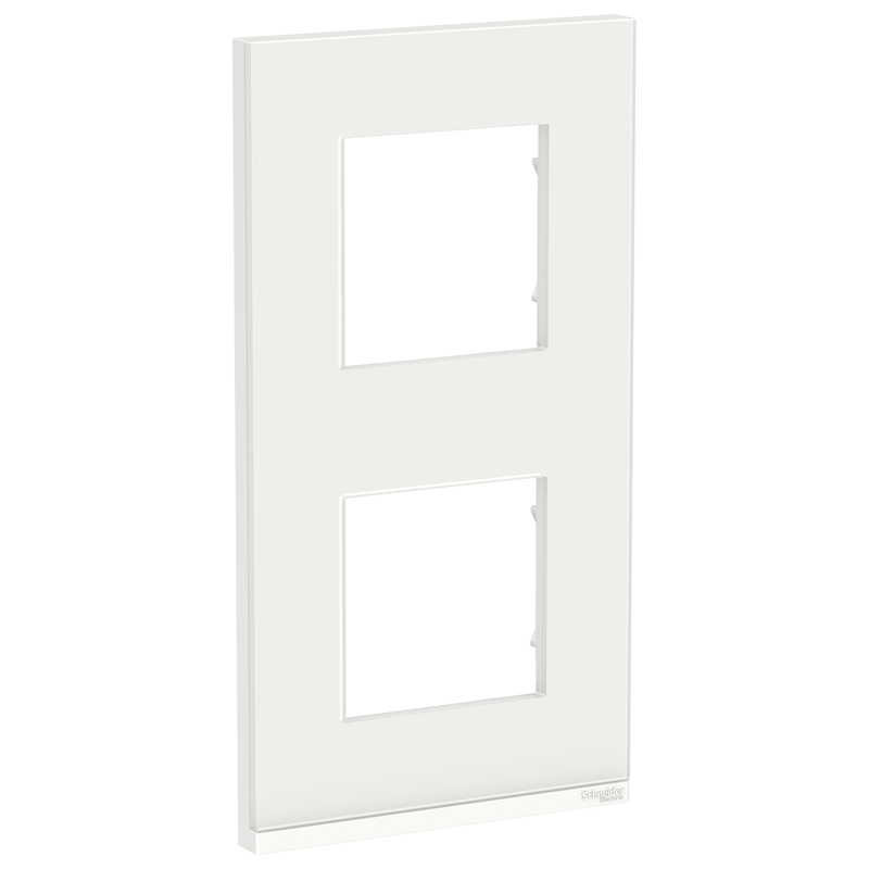 Рамка 2-постовая UNICA PURE NU6004V85, вертикальная, белое стекло/белый купить