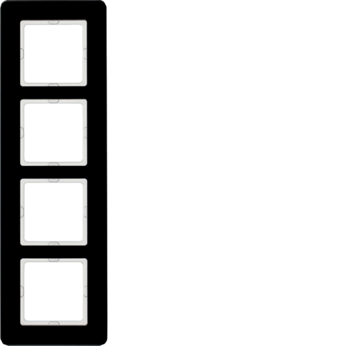 Рамка 4Х скло/чорний Q.7 10146076 купити