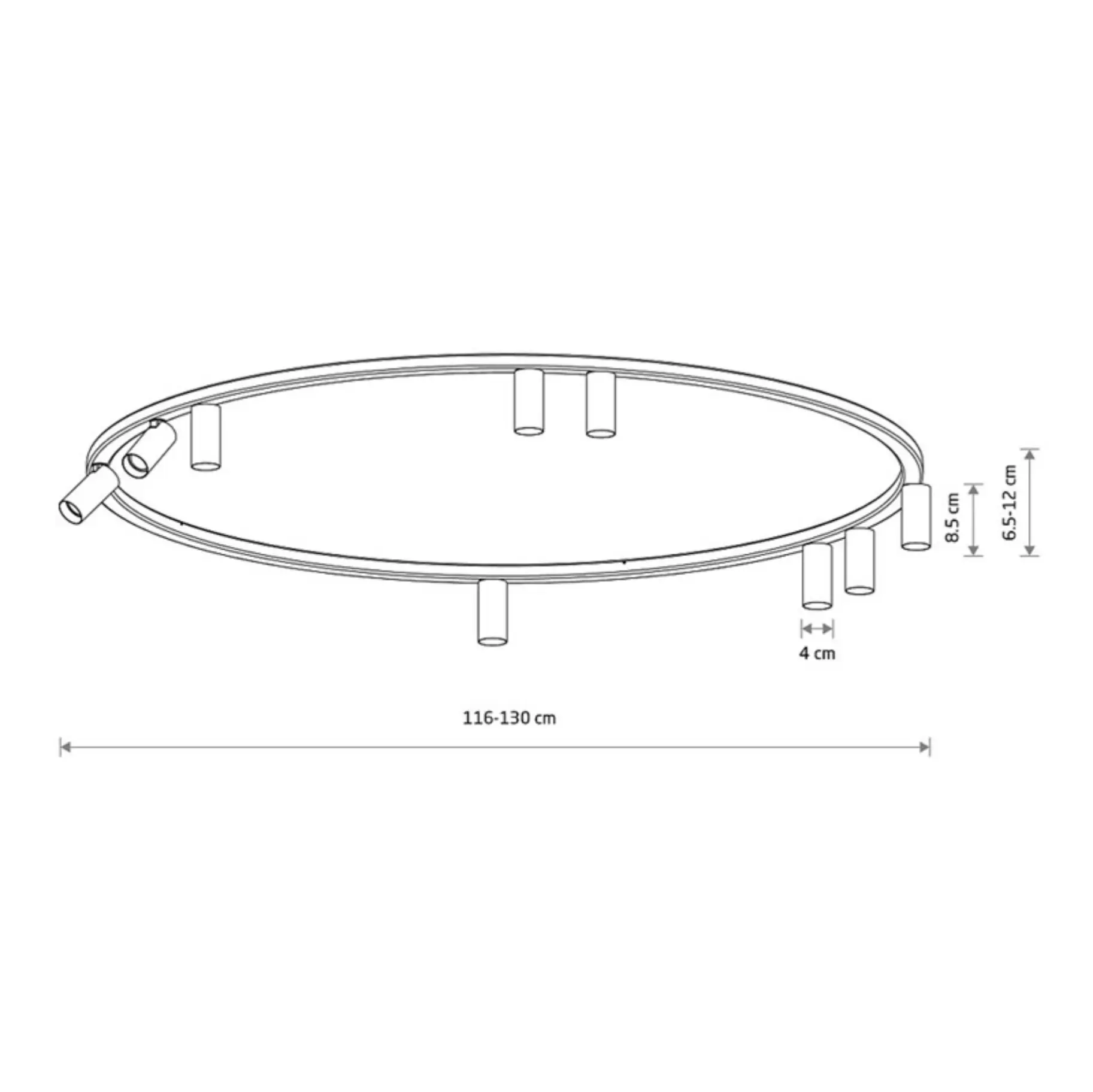 Люстра Nowodvorski 11950 Fourty Round GU10 R35 9x10W IP20 чорна купити